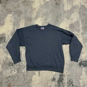 VTG VINTAGE 90’s Hanes ProPrint Men's Dark Gray Crewneck Sweater